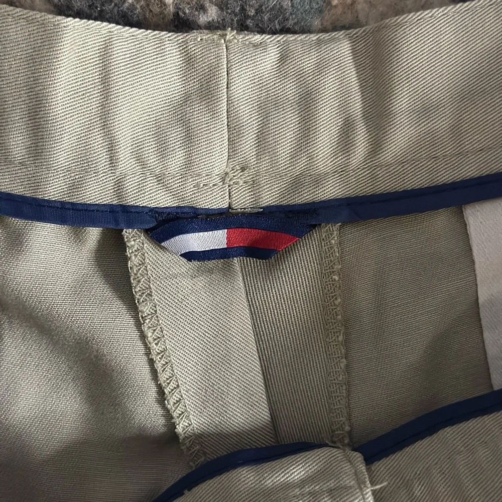 Tommy Hilfiger Khaki Trousers with Navy Trim